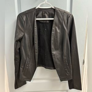 Black faux leather jacket from Dynamite